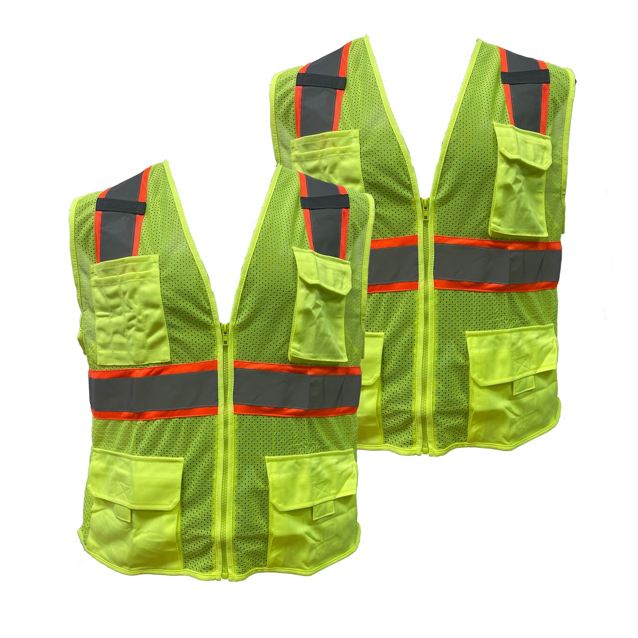 RADYAN® High Visibility Safety Vest with Zipper Reflective Jacket